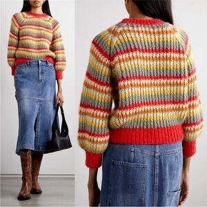 DÔEN Field Sweater Rainbow Stripe